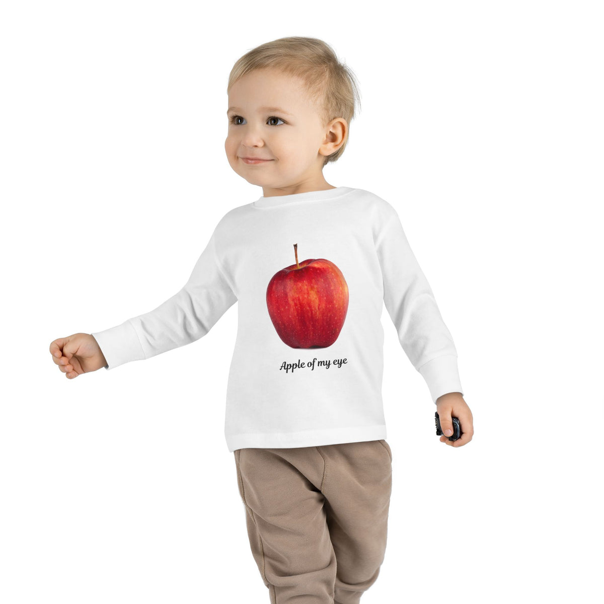 Apple of My Eye Toddler Tee | Kids Long Sleeve Shirt, Fruit Illustration