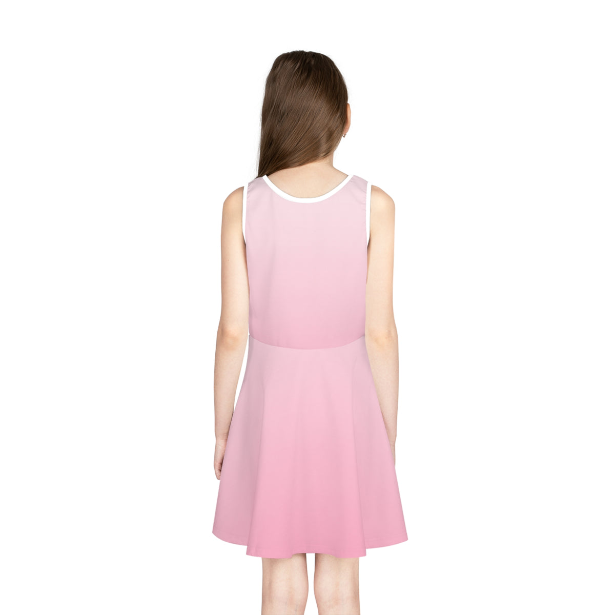 Girls’ Pink Sundress — 'Be Yourself' Cute Cartoon Sun Design