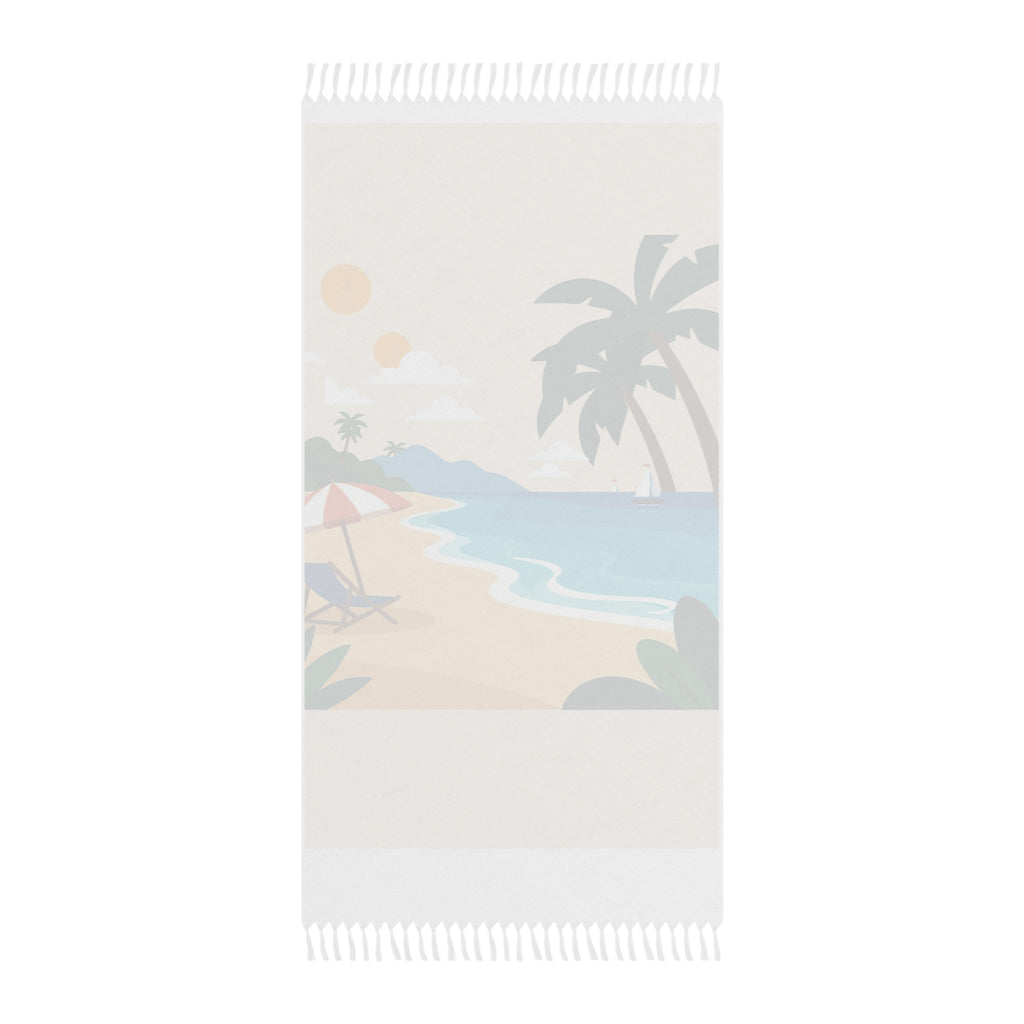 Boho Beach Towel — Tropical Palm Sunset Print