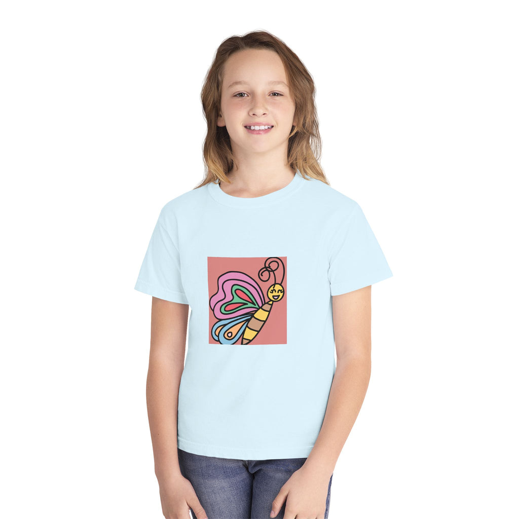 Kids Butterfly Graphic Tee — Colorful Happy Bug Design
