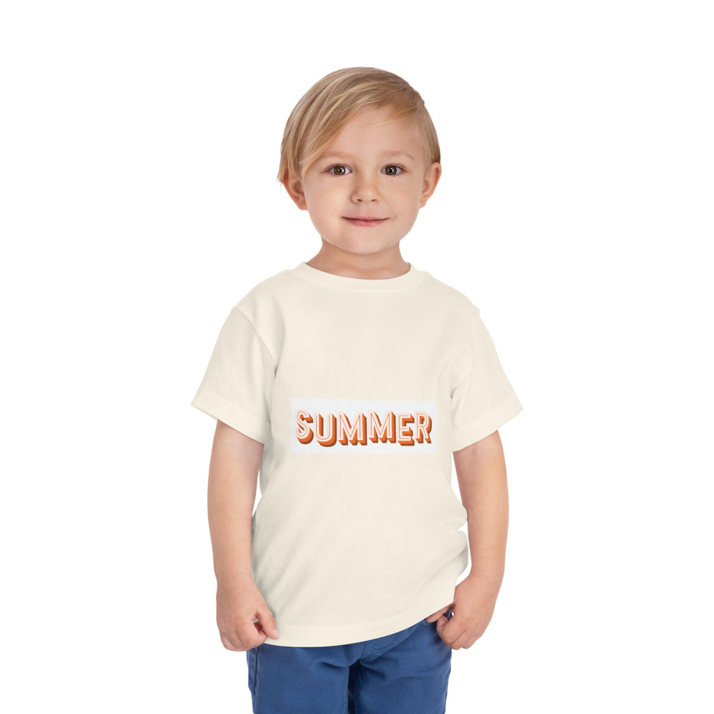 Sunset Block Letter logo Toddler Tee | Minimal Center Chest