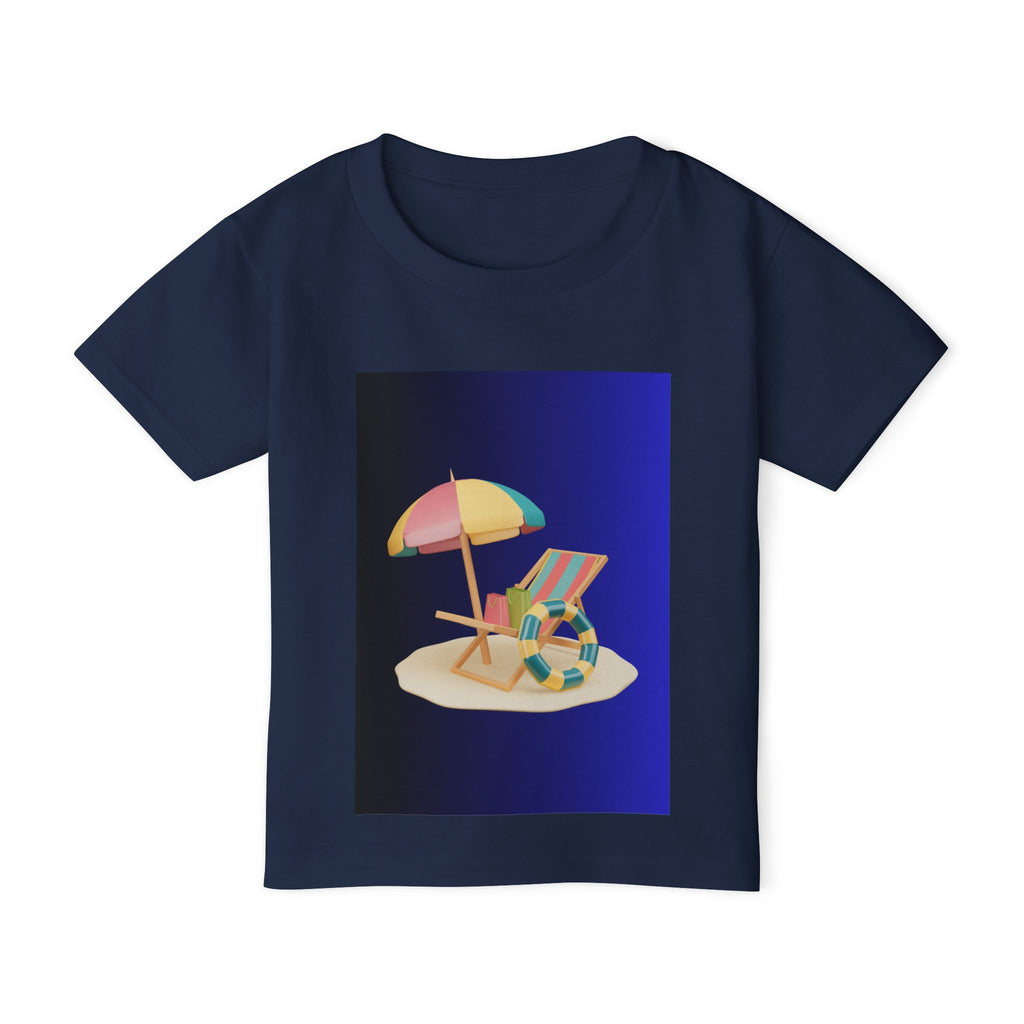 Beach Chair and Umbrella Toddler T-shirt | Summer Beach Scene