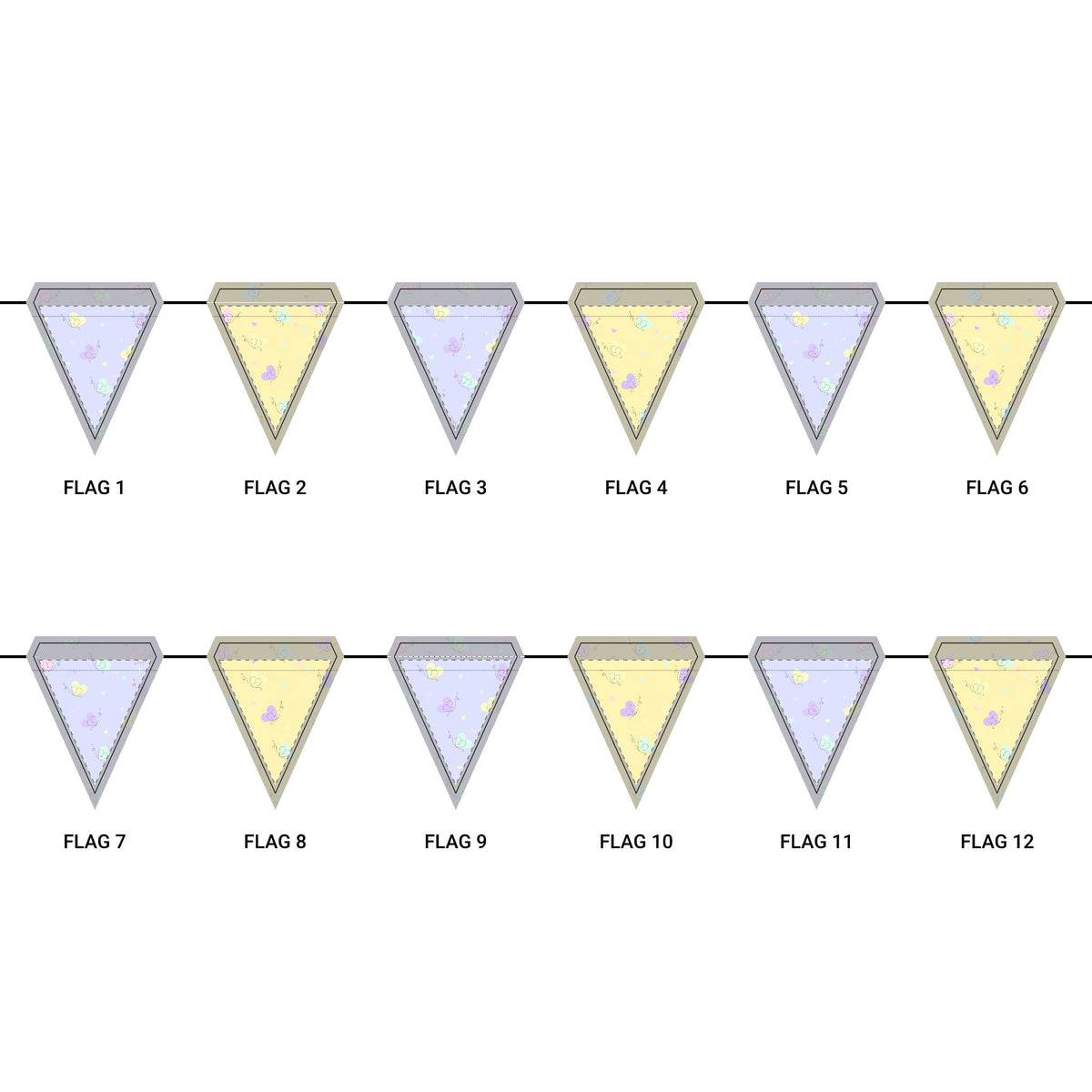 Party Triangle Flags
