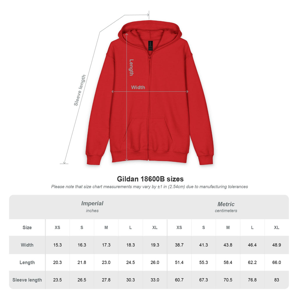 Youth Heavy Blend Zipped Hoodie