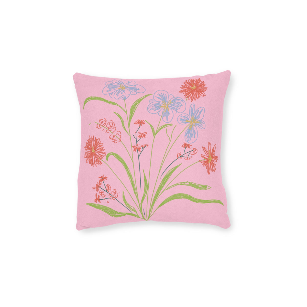 Square Pillow - Pink Back