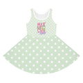 Girls’ Mint Polka Dot Sundress — Sleeveless Summer Dress for Kids