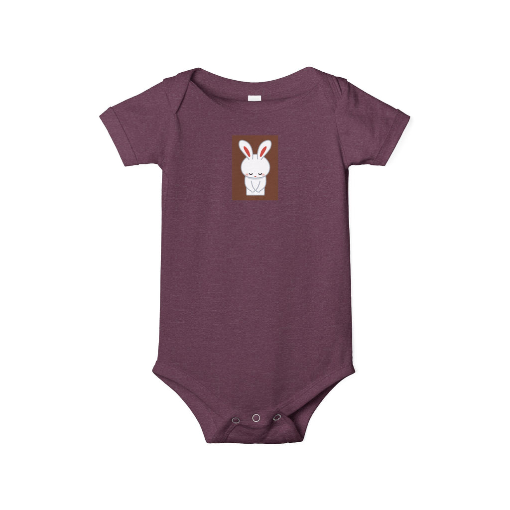 Baby Onesie with Cute Bunny Face — Infant Jersey One-Piece