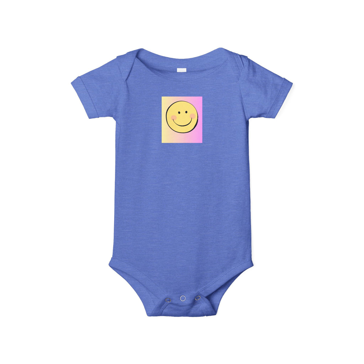Smiley Face Baby Onesie – Pastel Gradient Infant Jersey One-Piece