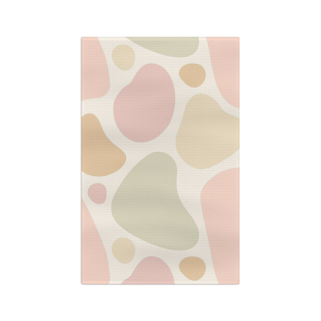 Abstract Pastel Shapes Tea Towel — Modern Microfiber Kitchen Towel