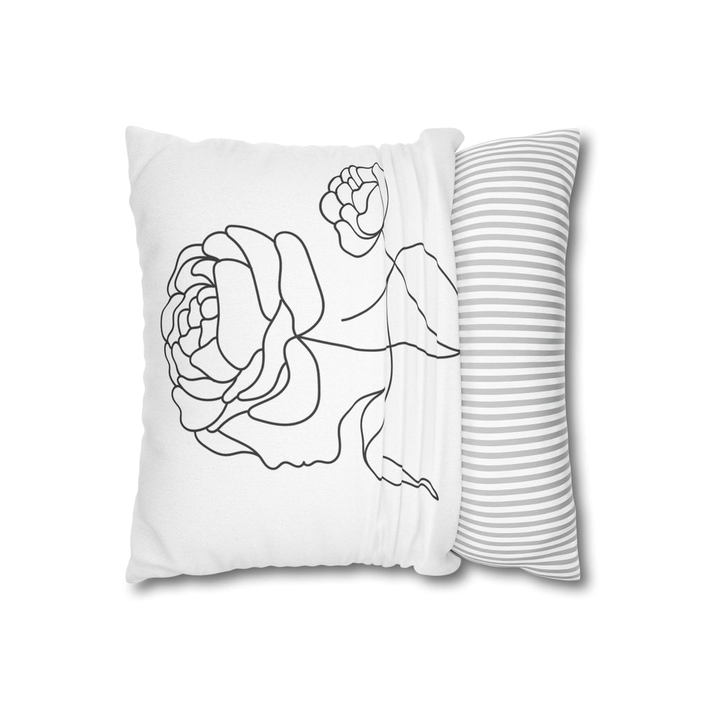 Spun Polyester Square Pillowcase