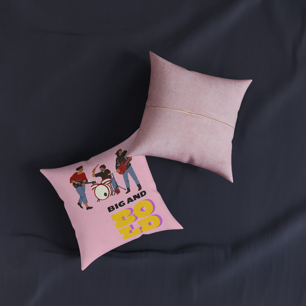 Square Pillow - Pink Back