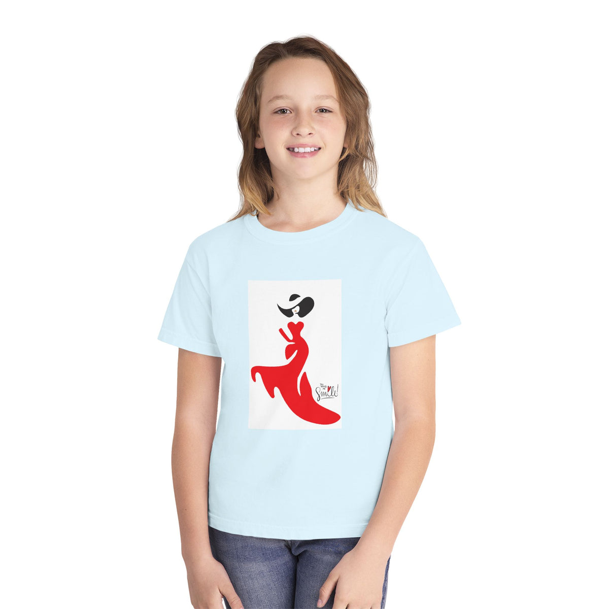 Youth Tee — Red Flamenco Dancer Graphic