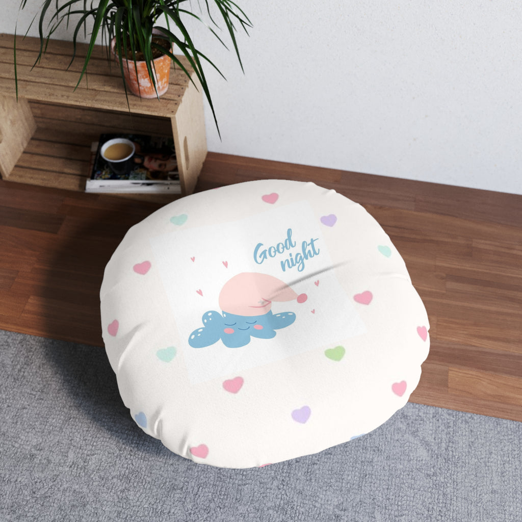 Tufted Floor Pillow, Round