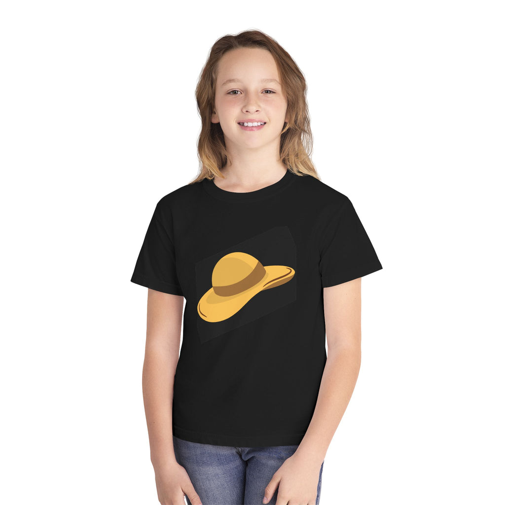 Straw Sun Hat Youth Tee | Summer Beach Graphic
