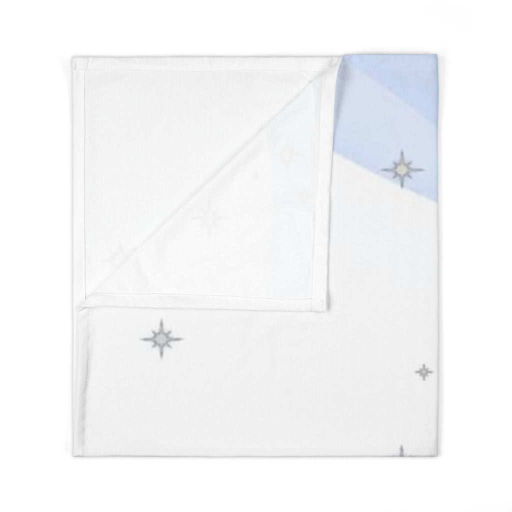 Blue Starry Baby Swaddle Blanket – Soft Newborn Wrap for Sleep & Baby Shower Gift