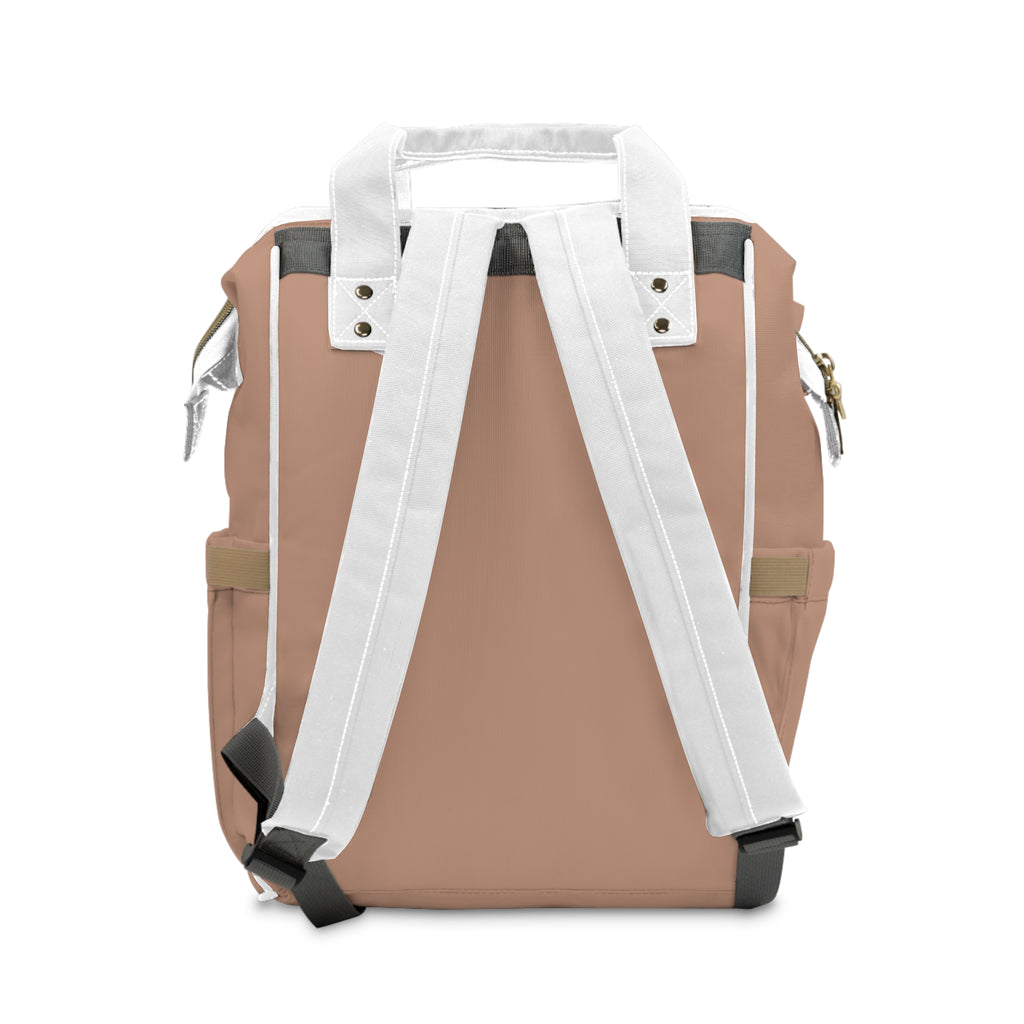 Mushroom Print Diaper Backpack — Multifunctional Baby Bag with Changing Pad