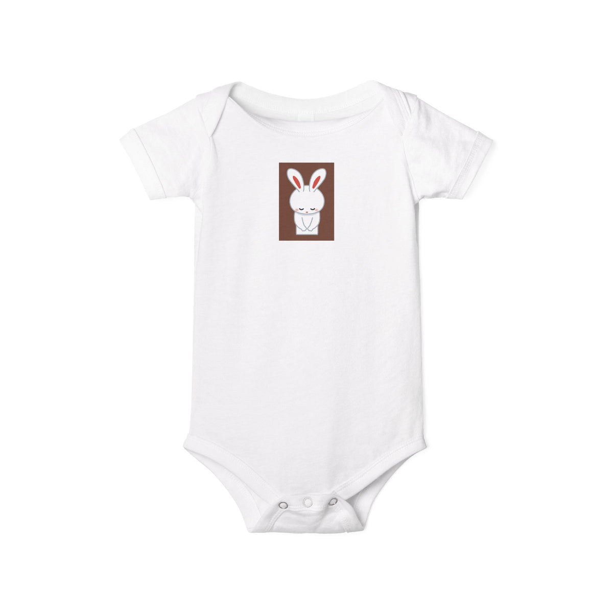 Baby Onesie with Cute Bunny Face — Infant Jersey One-Piece