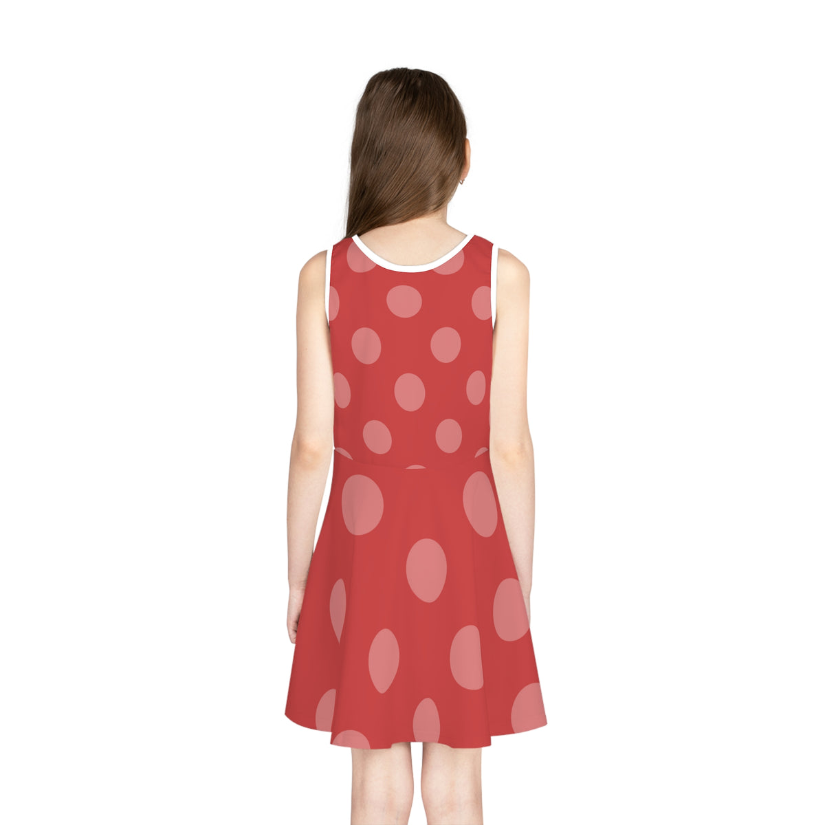 Girls' Red Polka Dot Sundress — Sleeveless Summer Dress for Kids