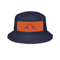 Embroidered Floral Stripe Bucket Hat — Orange Sparkle Patch