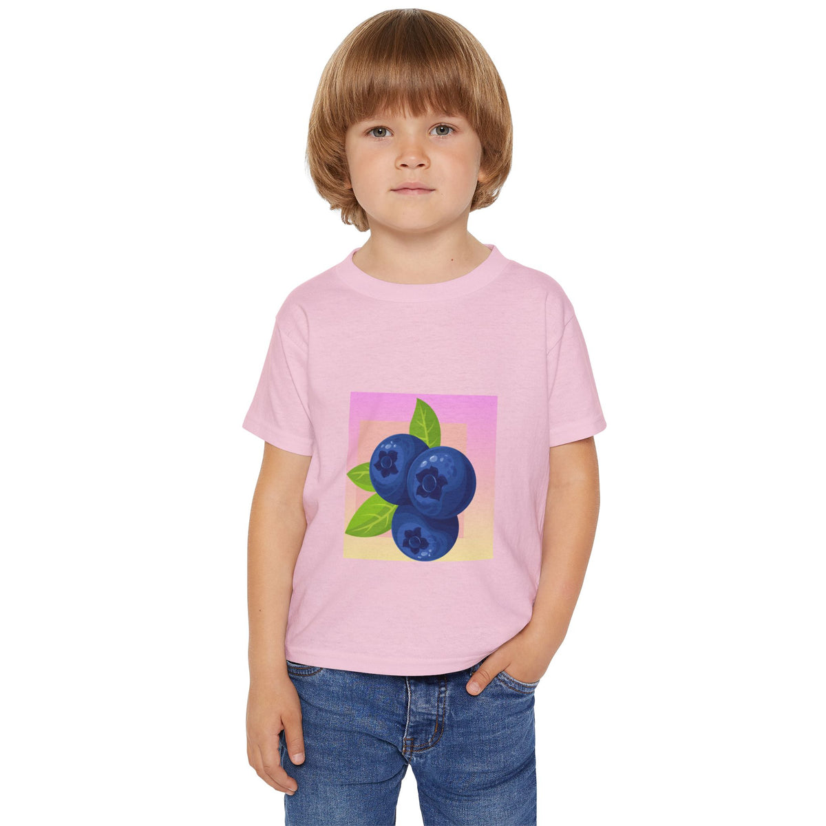 Blueberry Illustration Toddler T-shirt | Fruit Graphic Kids Tee