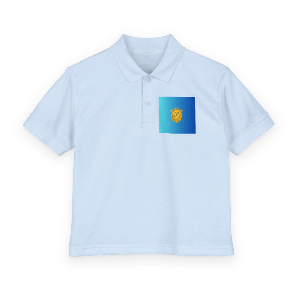 Blue Gradient Lion Crest Youth Polo