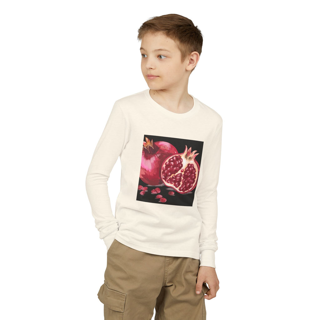 Pomegranate Illustration Long Sleeve | Fruit Botanical Shirt