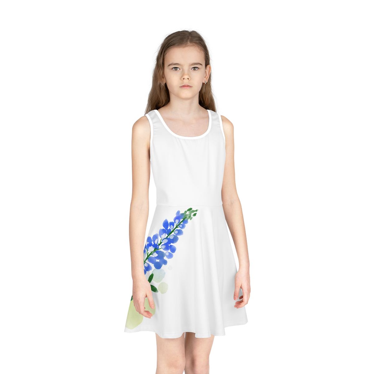 Bluebonnet Floral Sundress | Girls Tank Dress, Spring Texas Wildflower