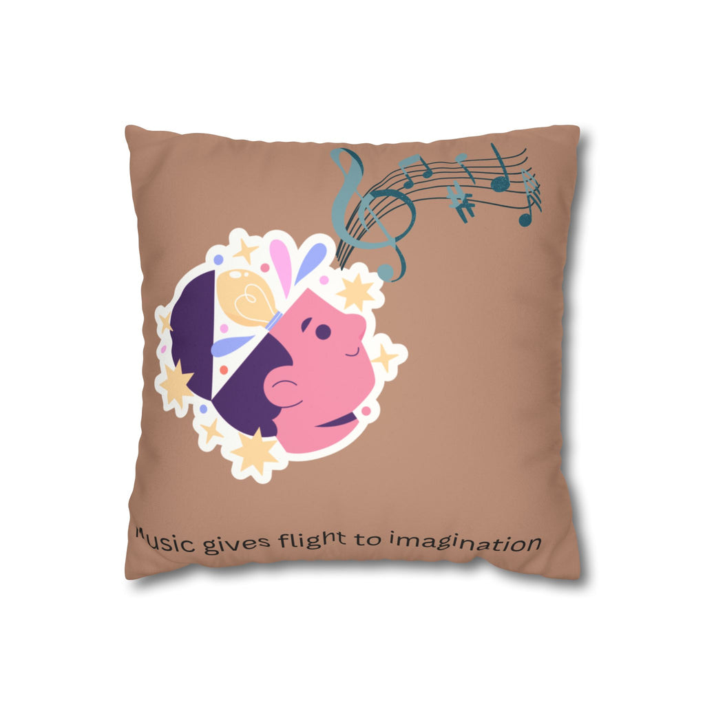 Faux Suede Square Pillowcase