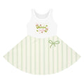 Girls' Matcha Dress — Sleeveless Sundress with Cute Matcha Graphic