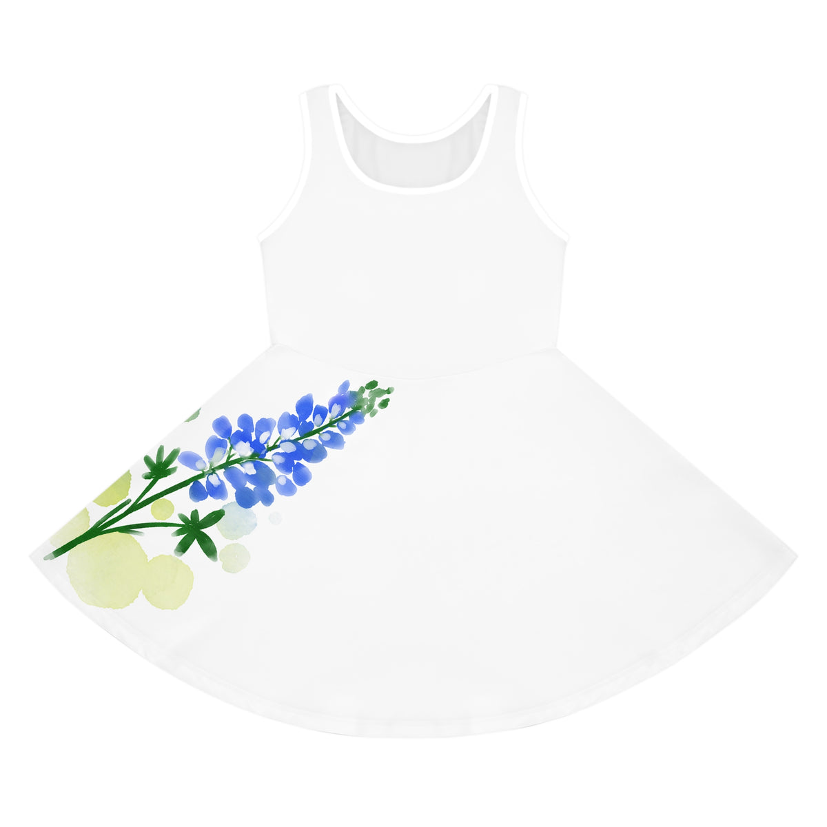 Bluebonnet Floral Sundress | Girls Tank Dress, Spring Texas Wildflower