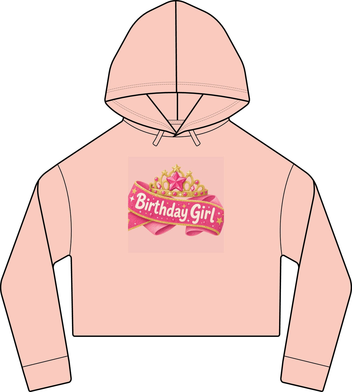 Women's Laguna Sueded Raw Edge Crop Hoodie Sweatshirt