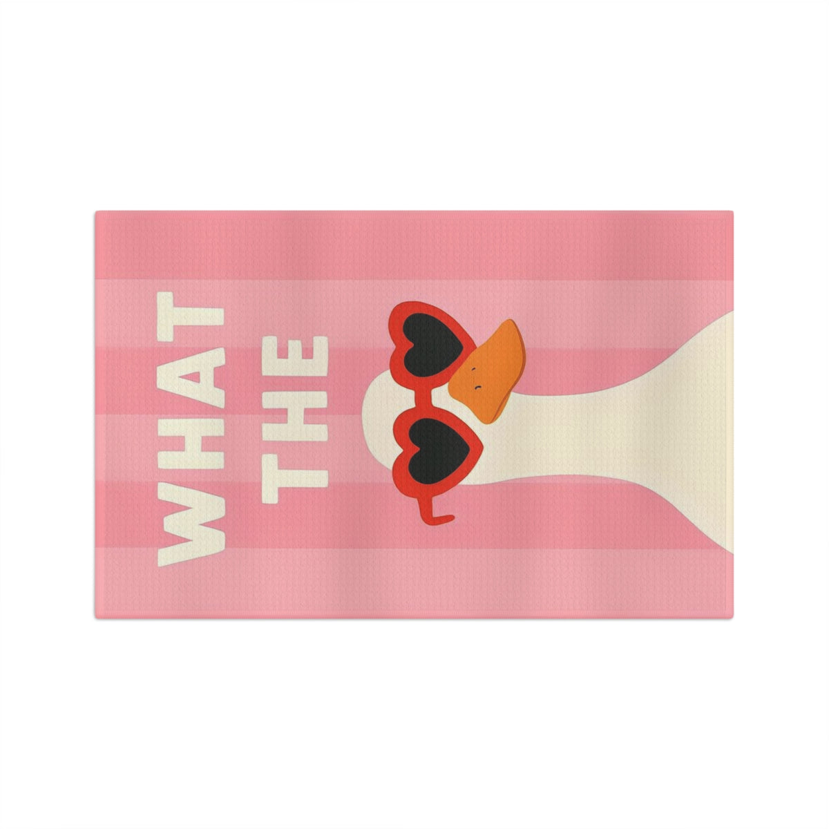 What The Duck Tea Towel — Pink Heart Sunglasses Microfiber Kitchen Towel