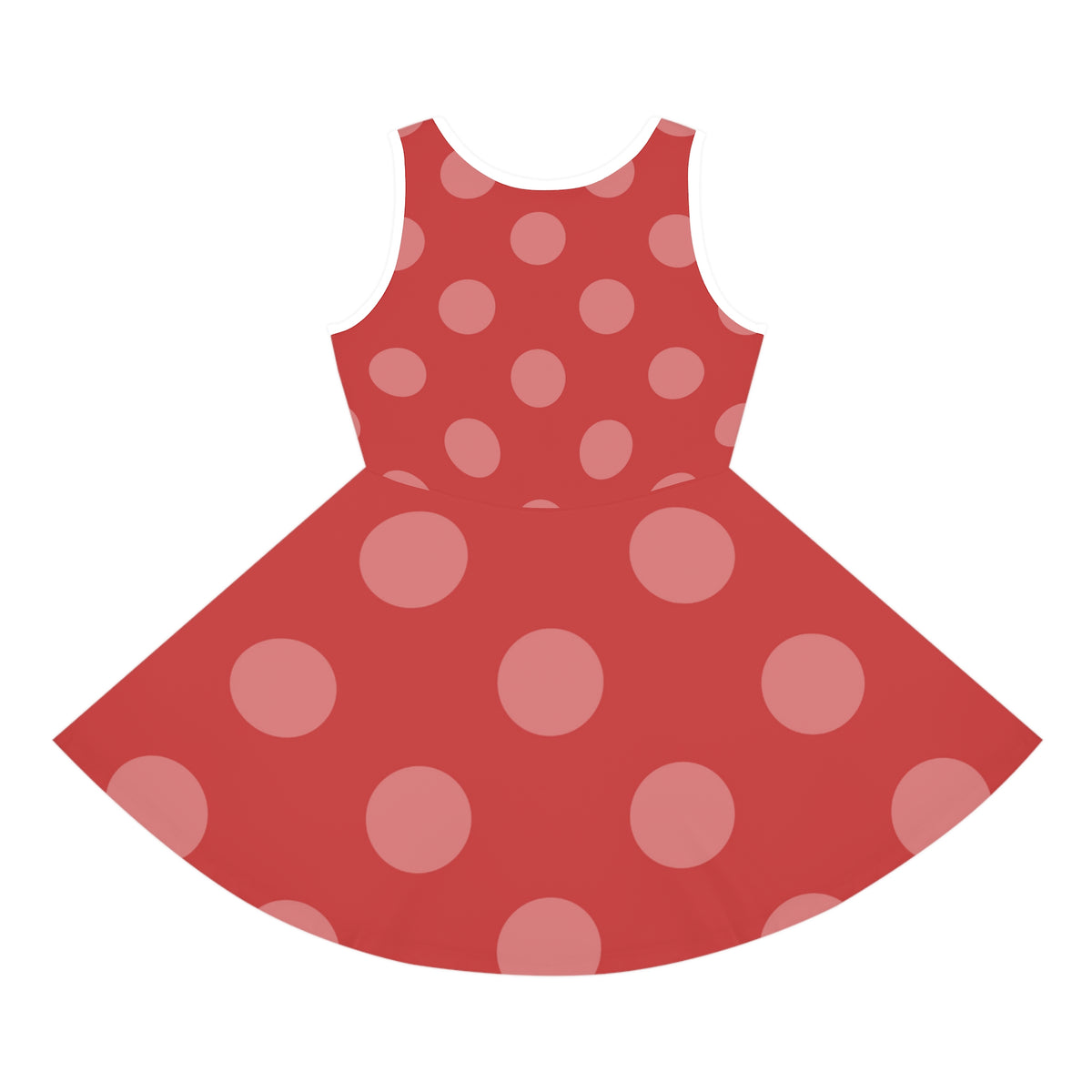 Girls' Red Polka Dot Sundress — Sleeveless Summer Dress for Kids