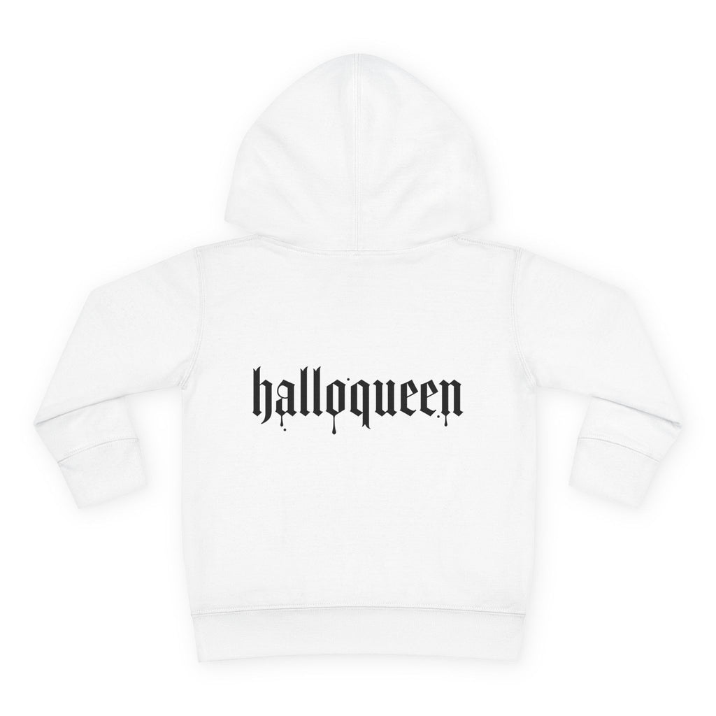 Toddler Halloween Hoodie - 'HalloQueen' Ghost Skateboard Pullover
