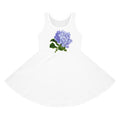 Hydrangea Floral Print Girls Sundress | Purple Flower Tank Dress