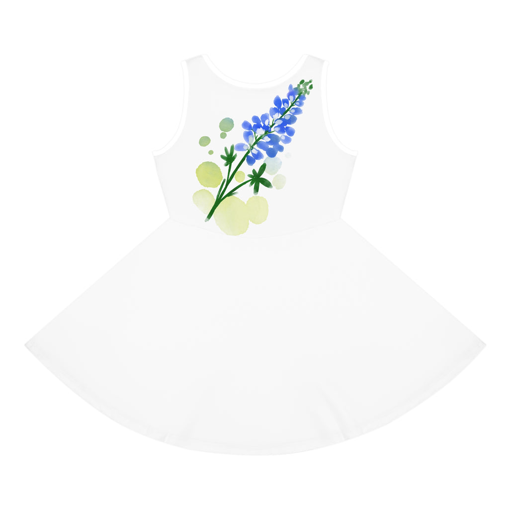 Bluebonnet Floral Sundress | Girls Tank Dress, Spring Texas Wildflower